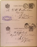 Romania 1893 carte postala cu raspuns de la H. Birnbach la C-tin Butculescu