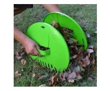 Colector manual de frunze, 2 buc, din plastic, dimensiuni 36 X 31 cm, cu maner integrat, verde