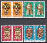 ROMANIA 1969 LP 714 MASTI FOLCLORICE PERECHE SERII MNH