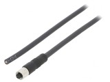 Conector M5 mamă 4 pini aurit IP67 60V