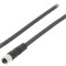 Conector M5 mamă 4 pini aurit IP67 60V
