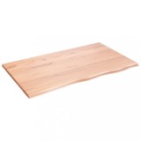 Cumpara ieftin Blat de baie, maro deschis, 100x60x2 cm, lemn masiv tratat