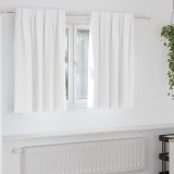 vidaXL Perdele cu perdele 2 pcs Alb Strălucitor Poliester