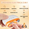 Unghiera electrica ADESSNA 2in1, LED, USB-C, 2 Viteze, Taiere/Lustruire, Copii/Adulti/Varstnici. Unghii perfecte, rapid si sigur