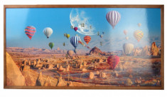 Tablou Cu Ceas Inramat 50X100 Cm Baloon foto