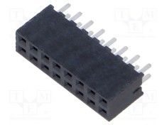 Conector siruri pini mama 16 pini 2mm aurit THT SAMTEC foto