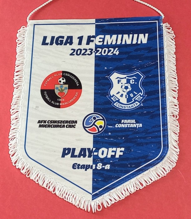 Fanion oficial - meci Feminin-fotbal FK CSIKSZEREDA MIERCUREA CIUC-FARUL CONSTANTA (sezonul 2023-2024)