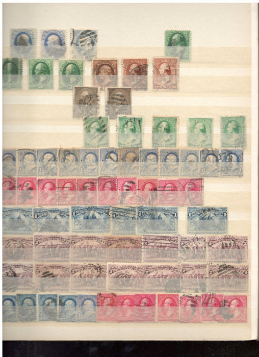 S.U.A.Lot peste 6.500 buc. timbre stampilate 1 (un) clasor