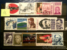 U . S . A . - lot de 15 timbre foto