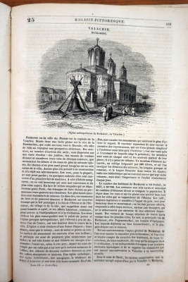 Revista Magazin Pitoresc 1841 - Valahia (Romania) Bucuresti Inainte de I. Gion foto