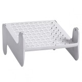 Suport pentru pantofi, flippy, cu doua straturi, organizator, antiderapant &Egrave;i durabil, 26x24.8x16 cm, alb