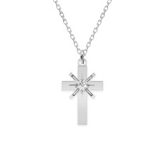 Lant si cruce cu cristal Swarosvski - argint 925