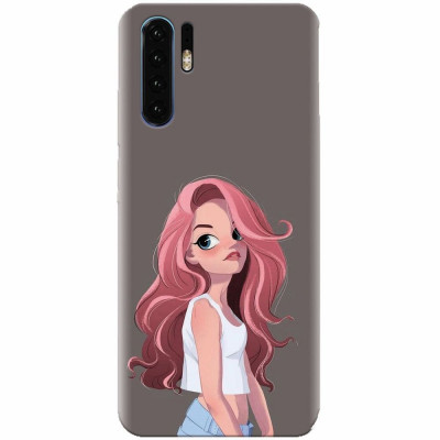 Husa silicon pentru Huawei P30, Cute Girl foto