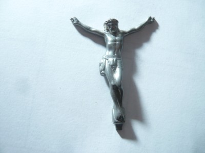 Crucifix - statueta Iisus - metalic , fara suport cruce , h=5,5cm foto