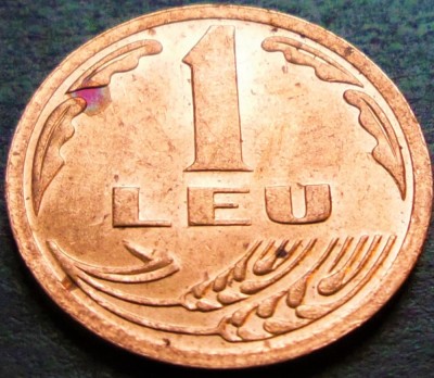 Moneda 1 LEU - ROMANIA, anul 1992 *cod 144 B foto