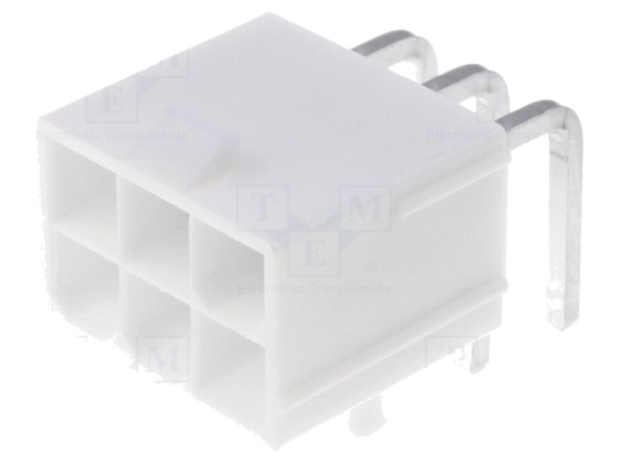 Conector soclu cablu-placă 6 pini 13A