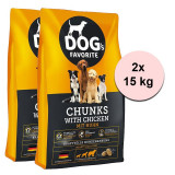 Dogs Favorite Chunks with Chicken 2 x 15 kg, HAPPY DOG