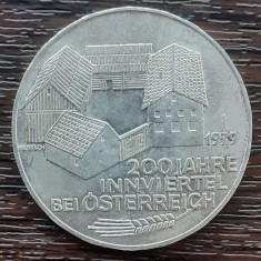 (A676) MONEDA DIN ARGINT AUSTRIA - 100 SCHILLING 1979, 200 ANI - INNVIERTEL