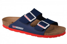 Papuci flip-flop Geographical Norway Sandalias Bios Doble Hebilla GNW20417-12 albastru marin foto