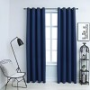 VidaXL Draperii opace cu inele metalice, 2 buc, albastru, 140 x 225 cm