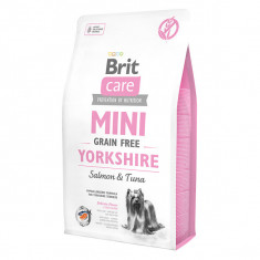 Brit Care Mini Yorkshire, Somon, hrană uscată fără cereale câini, 2kg