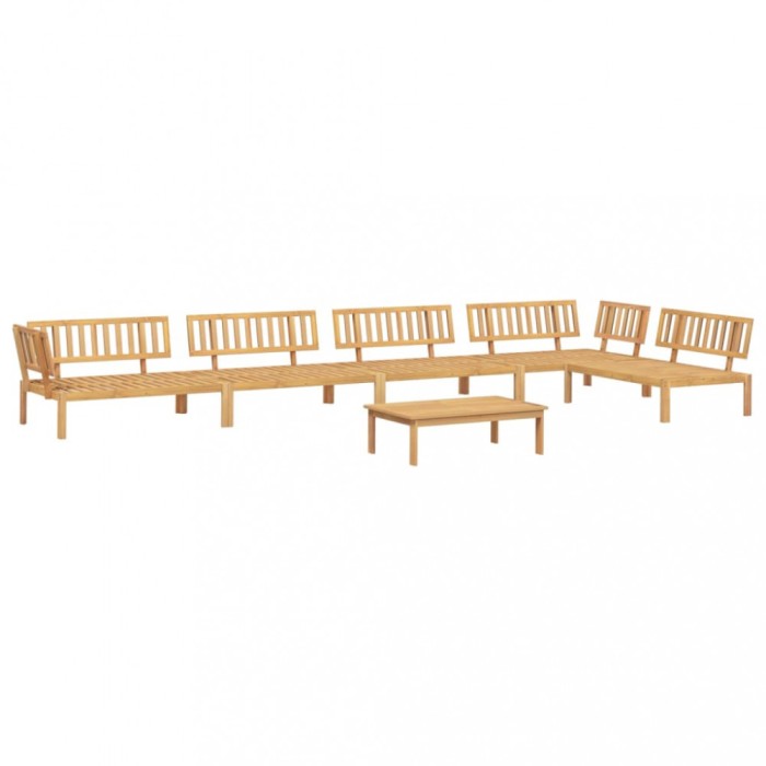 Set canapea gradina din paleti, 6 piese, lemn masiv de acacia