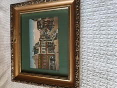 carte postala color ,inramata STRADA LIPSCANI , MONUMENTUL LUPOAICEI ,la 1900 foto