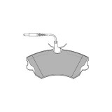 Set placute frana Delphi LP1614, parte montare : Punte Fata