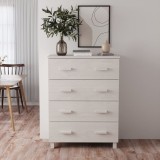 vidaXL Servantă, alb, 79x40x103,5 cm, lemn masiv de pin