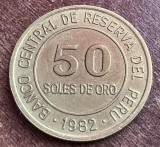 C50 - Moneda foarte veche - Peru - 50 soles de oro - 1982