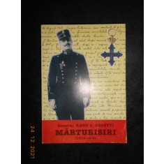 RADU R. ROSETTI - MARTURISIRI (1914-1919)