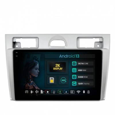 Navigatie 2K Ford Fiesta (2002-2008) 4GB RAM Android 13 Octacore Slot Sim 4G DSP GPS Wi-FI Carplay Android Auto USB Bluetooth Waze Touchscreen 9.5 Inc foto