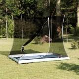 vidaXL Cort interior Negru 208 x 140 x 175 cm Plasă
