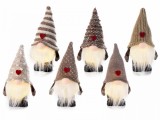 Cumpara ieftin Set 6 figurine Mos Craciun cu led 7x6.5x16.5 cm