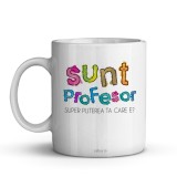 Cana alba personalizata pentru profesori, INOVATIX&reg;. 330ml