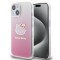 Husa Hello Kitty iPhone 15 Hardcase IML Gradient Electrop Kitty Head, roz, HKHCP15SHDGKEP
