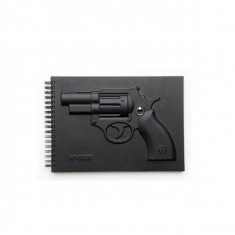 Agenda de birou model pistol 3D, 24.5x17x1.8 cm Negru foto