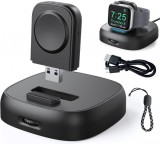 Incarcator fara fir pentru Apple Watch Delidigi, ABS, negru
