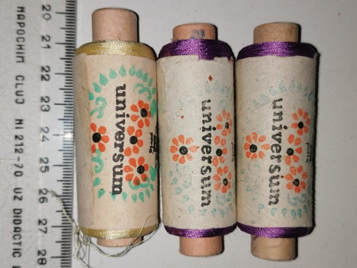 LOT 3 PAPIOTA ATA UNIVERSUM. FABR MATASEA POPULARA , ANII 80 ,MATASE VEGETALA