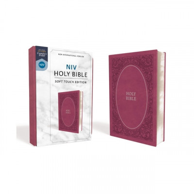 NIV, Holy Bible, Soft Touch Edition, Imitation Leather, Pink, Comfort Print foto