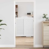 Uși batante cu jaluzele design 2 perechi alb 90x80 cm