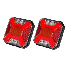 Set lumini de stop LED cu 4 functii pentru remorca autoutilitara - marker neon, stop, semnalizare, marsarier, 12V