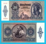 Ungaria (pick 109) 20 Pengo 1941 UNC; serie: C 193 042820