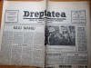 Ziar Dreptatea 8 Februarie 1990 - Articol Iuliu Maniu - Editie Originala