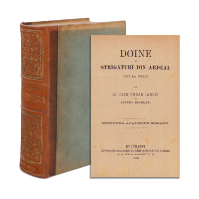 Dr. Ioan Urban Iarnik, Andrei B&amp;acirc;rseanu, Doine și strigături din Ardeal, 1885, colligat cu Victor Onișor, Doine și Strigături din Ardeal și Const. D. G foto