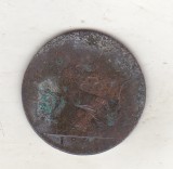 Bnk mnd Marea Britanie Anglia 1/2 penny 1861, Europa