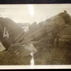 P.083 FOTOGRAFIE RAZBOI LUFTWAFFE WWII AVIATIE AVION 9/6cm