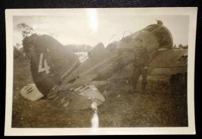 P.083 FOTOGRAFIE RAZBOI LUFTWAFFE WWII AVIATIE AVION 9/6cm foto