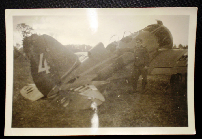 P.083 FOTOGRAFIE RAZBOI LUFTWAFFE WWII AVIATIE AVION 9/6cm