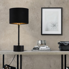 Lampa de masa Deventer 1 x E14 negru/aramiu/negru [lux.pro] HausGarden Leisure